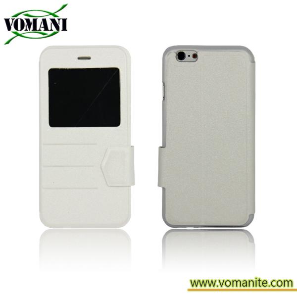 white half transparent view case holster cover for Apple iPhone6