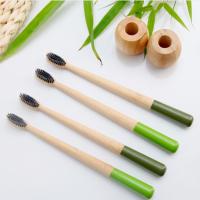 Brosse à dents libre de cruauté en bambou de la brosse à dents 19.2cm d'Eco de charbon de bois d'OEM