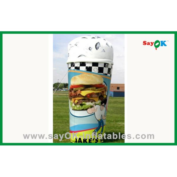 Backyard Party Cute PVC Plastic Inflatable Birthday Cake For Decorations