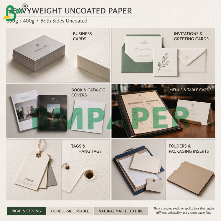 350gsm 400gsm Double Sided Matte Uncoated Cardstock For Cards, Invitations
