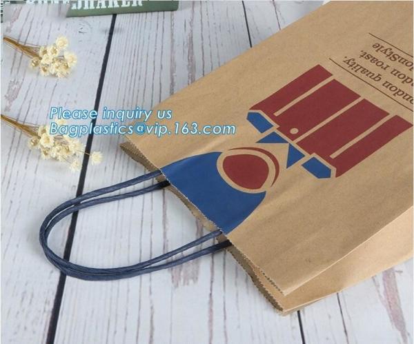 fancy custom printed packaging paper gift bags,Security Seal Easy Tear PLA Biodegradable Stand Up Kraft Paper Bread Bag