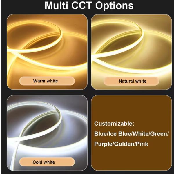 110V 220V Correa de luz LED a prueba de agua con pegamento de PVC personalizable Azul / Hielo Azul / Blanco / Verde / Púrpura / Dorado / Rosa