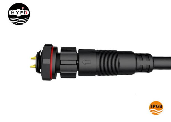 Rear Male Panel Mount M16 IP68 4 Pin Round Power Connector