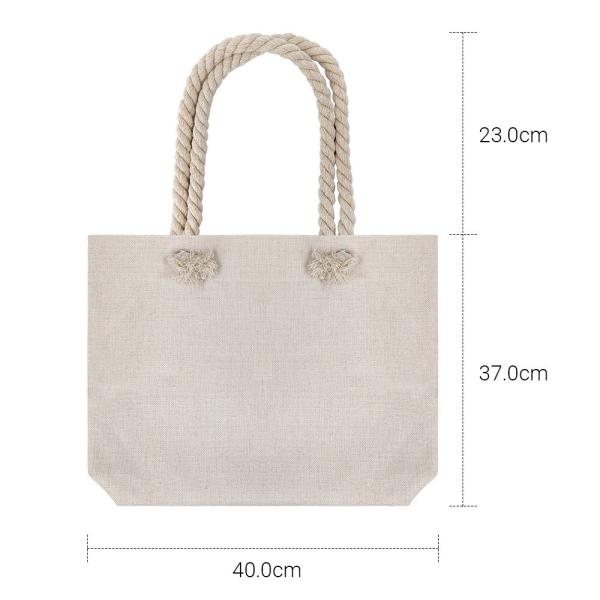 Customized Blank Linen Sublimation Jute Shopping Bag For Sublimation Printing