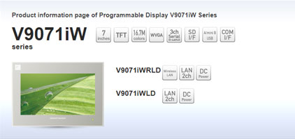 Электронный DC ФУДЗИ MONITOUCH 24V экрана касания V9071iW HMI