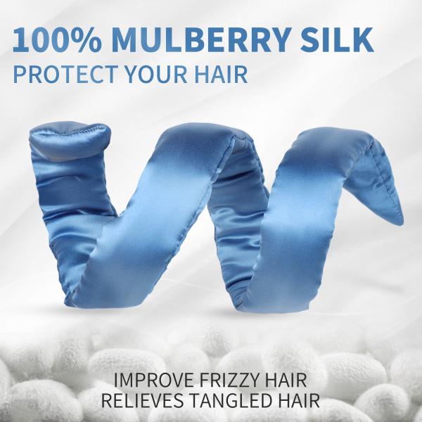 100% Mulberry Silk Hair Curler Heatless Hair Curler With Silk Scrunchies