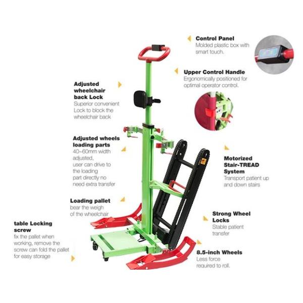 Stair Climbing Walker Folding Stretcher For Elderly People In High Buildings