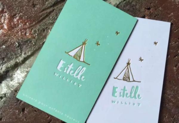 Square Shaped Letterpress Foil Business Cards Luxury Design For Promotional