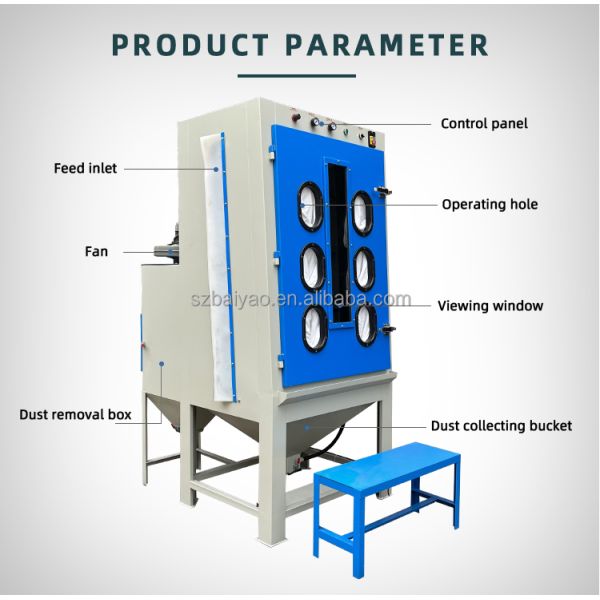 Manual Sandblasting Machine Sand Blasting Cabinet Machine for Glasses