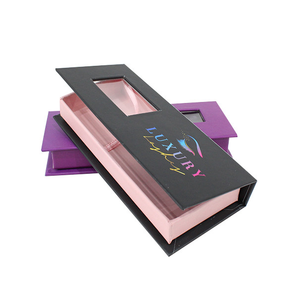 Boîte-cadeau se pliant gravant en refief couleur de pourpre de forme de