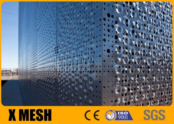 55% Open Aluminum Perforated Metal Mesh Sheet 1x2m For Building Wall
