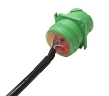Green J1939 9 Pin Deutsch Connector Type 2 7ft Shielded Male Female Cable Connectors