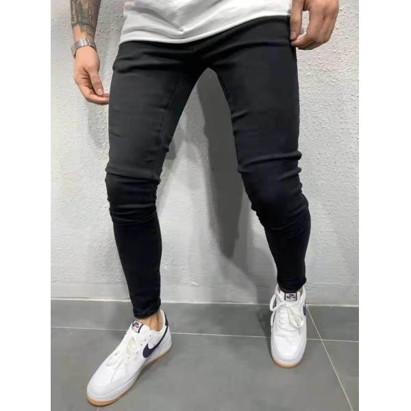                  Casual Skinny Jeans Trousers Classica Denim Pants Washed Stretch Jeans for Men             