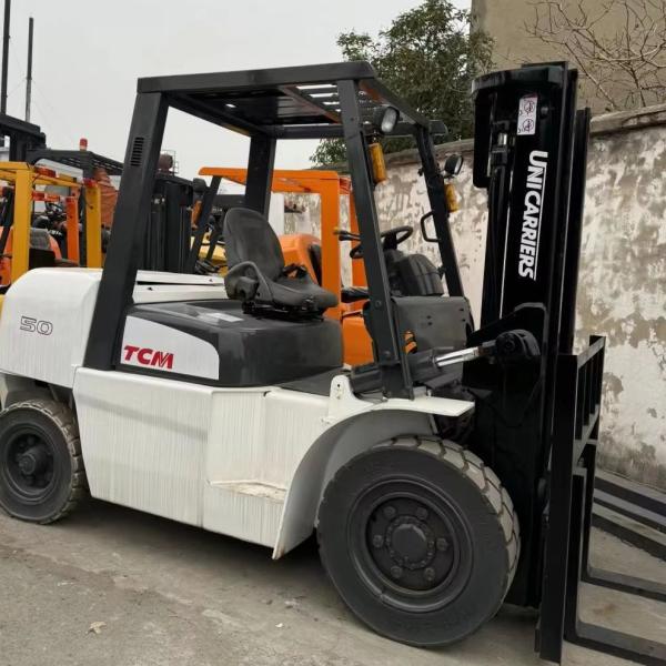 Used Japan Original TCM 50 5Tons 3Meters Diesel Forklift with Reasonable Price