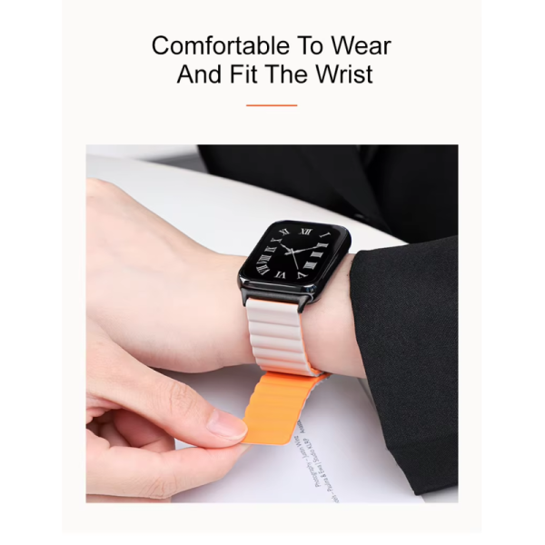 Ultra-thin Magnetic Silicone Watch Strap · 38~41mm | OEM/ODM - Customizable Logo · SHX
