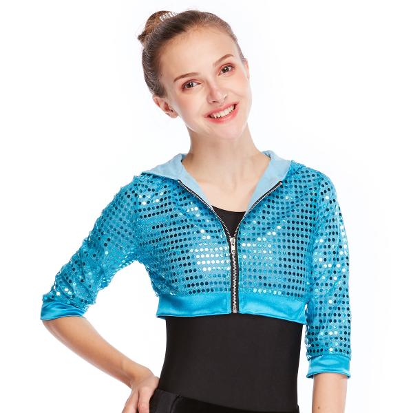 Sequins Hoodies Hip Hop Dance Costumes Jacket Street Dance Costumes Performance Competition Sport Jacket Dresses
