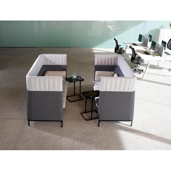 Commercial Booth Seating / Waiting Room Sofa Bench With High Density Foam