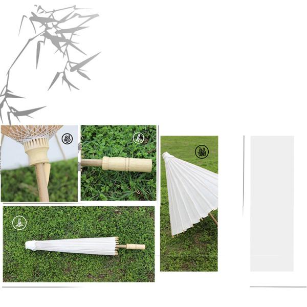 Радиус длины 42cm сплошного цвета 57cm зонтика парасолей свадебного банкета китайский бумажный