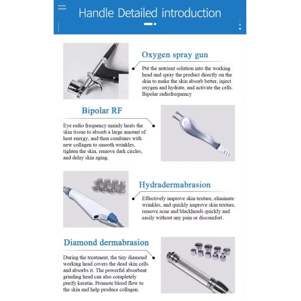 Skin Cleaning Hydrafacial Beauty Machine 7 In 1  Diamond Oxygen Jet Peel Machine