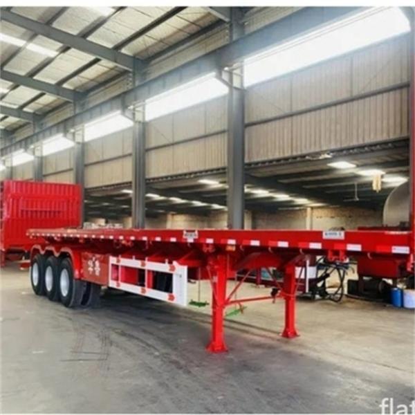 3 Axles Custom 2 4 5 6 Axles 40 Ft 12.00R20 Tire Container Transport Flatbed Semi-Trailer with Max Payload 30ton