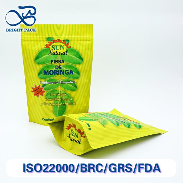 Custom Pattern Stand Up Pouches For Food Packaging With Dustproof And Eco-Friendly Materials Bulk Orders Discounts.