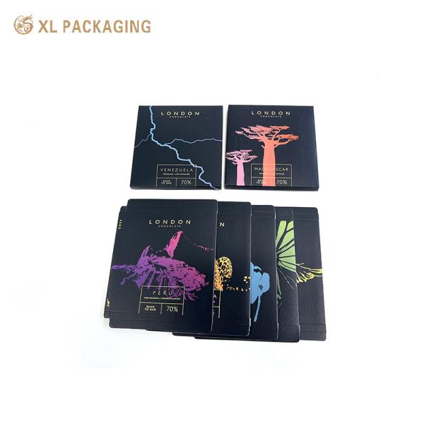 Boîte cadeau en papier pliable de chocolat de mariage Emballage imprimé Logo en relief de qualité alimentaire