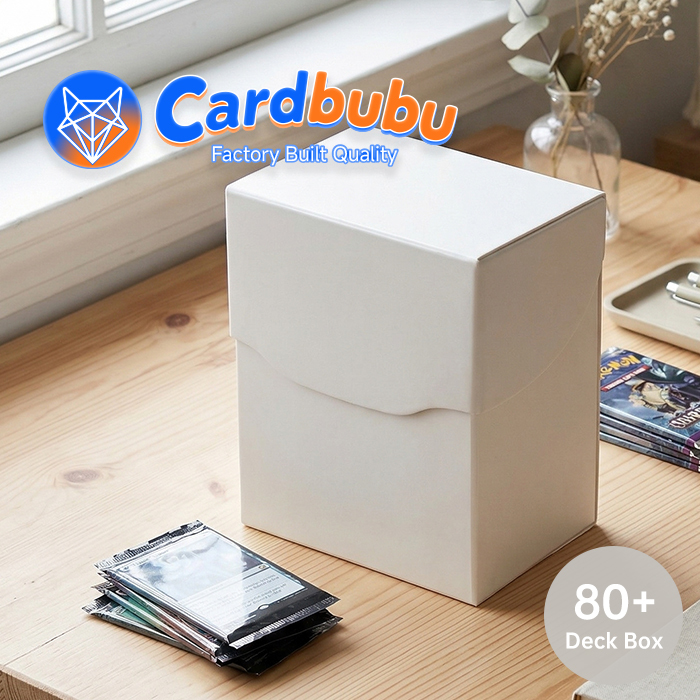 TCG Custom Deck Box White PP Plastic Cardboard Card Holder
