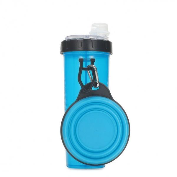 Чашка двухцелевое портативное 500g воды перемещения собаки PP