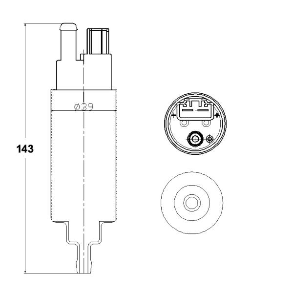 12V ,HIGH PRESSURE ,Ships, cruises, speedboats,fuel pump 39mm 143mm