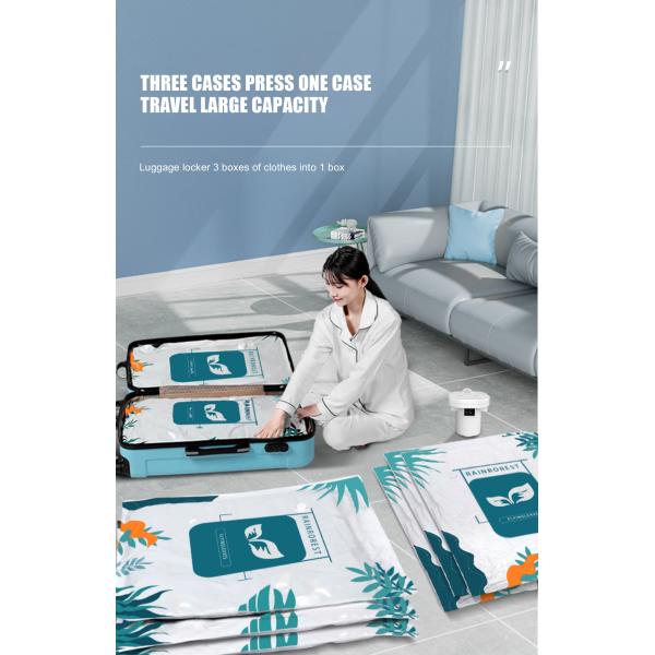 Ahorro de espacio Bolsas de sello de vacío para colchas de toda la temporada Logotipo impreso a medida y ahorre 75% de espacio