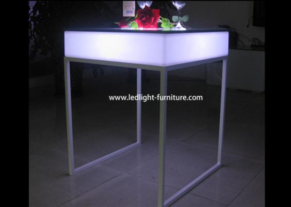 a tabela de cocktail personalizada quadrado do diodo emissor de luz de 60*60cm, Portable ilumina acima a tabela da barra 