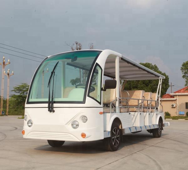 17 Seats Electric Shuttle Car For Square Electric Car Tour Steel Structure Plus FRP