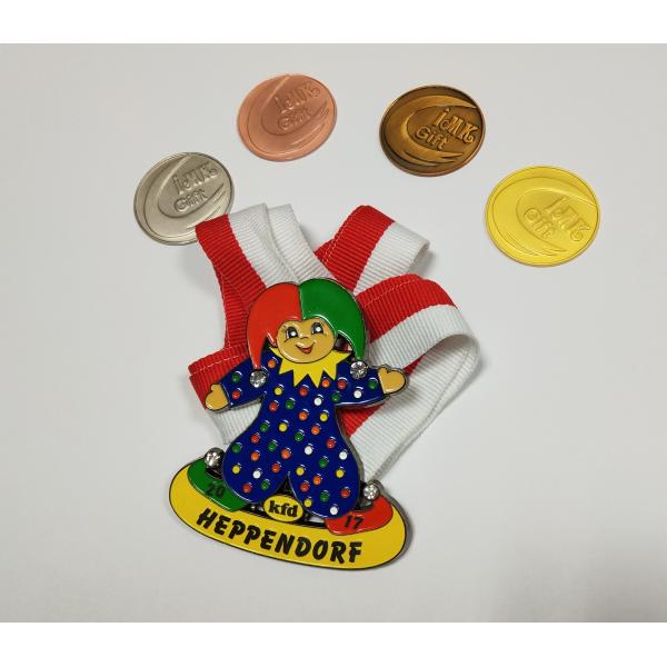 Factory direct sale custom metal diamond shaped gold plated carnival medals with sandblastinggermany carnival medal ,