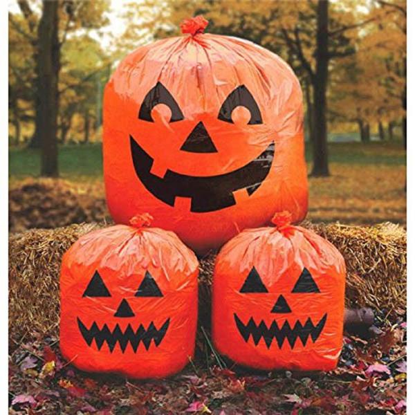 Лужайка хеллоуина декоративная гигантская кладет форму в мешки тыквы с связями извива