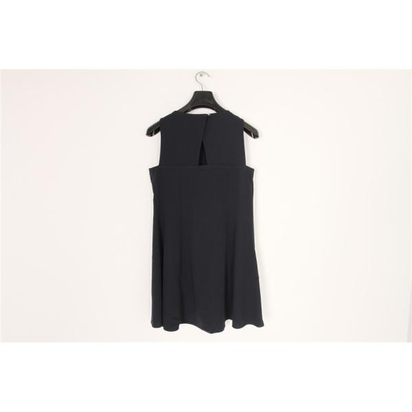 100% Polyester Ladies Dress Clothing Sleeveless Black Short Dress Casual