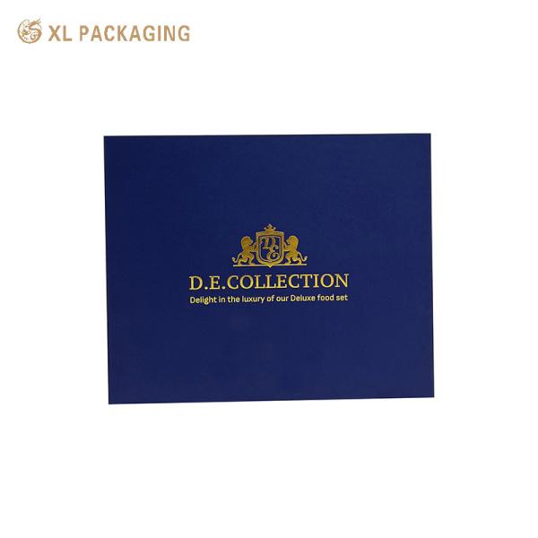 Recyclable Hinged Lid Tea Gift Box with 20 Cavity EVA Insert and Custom Gold Logo