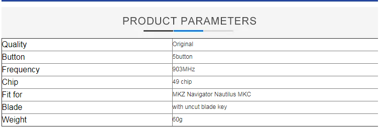 903MHz 5 Buttons Key For Ford 49 Chip Keyless Go Smart Remote Key