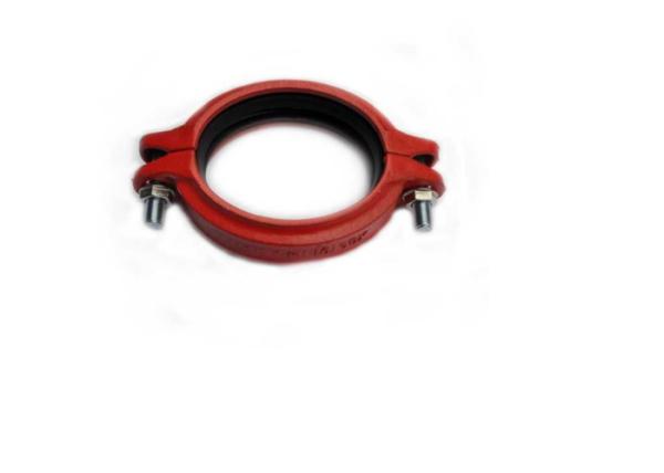2 300PSI Flanged Ductile Iron Pipe Fittings Stainless Steel Grooved Pipe Coupling