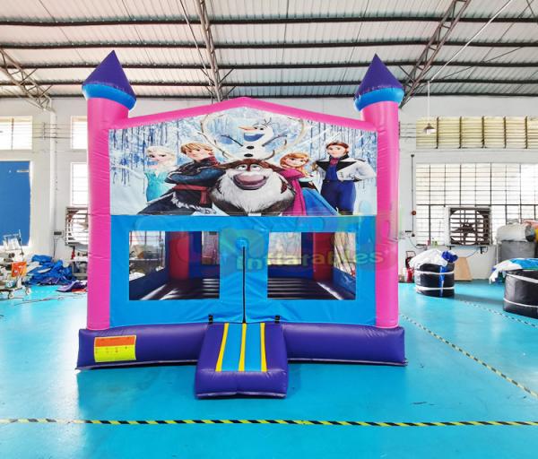 Casa inflável comercial de costura quádrupla do salto do casamento do leão-de-chácara