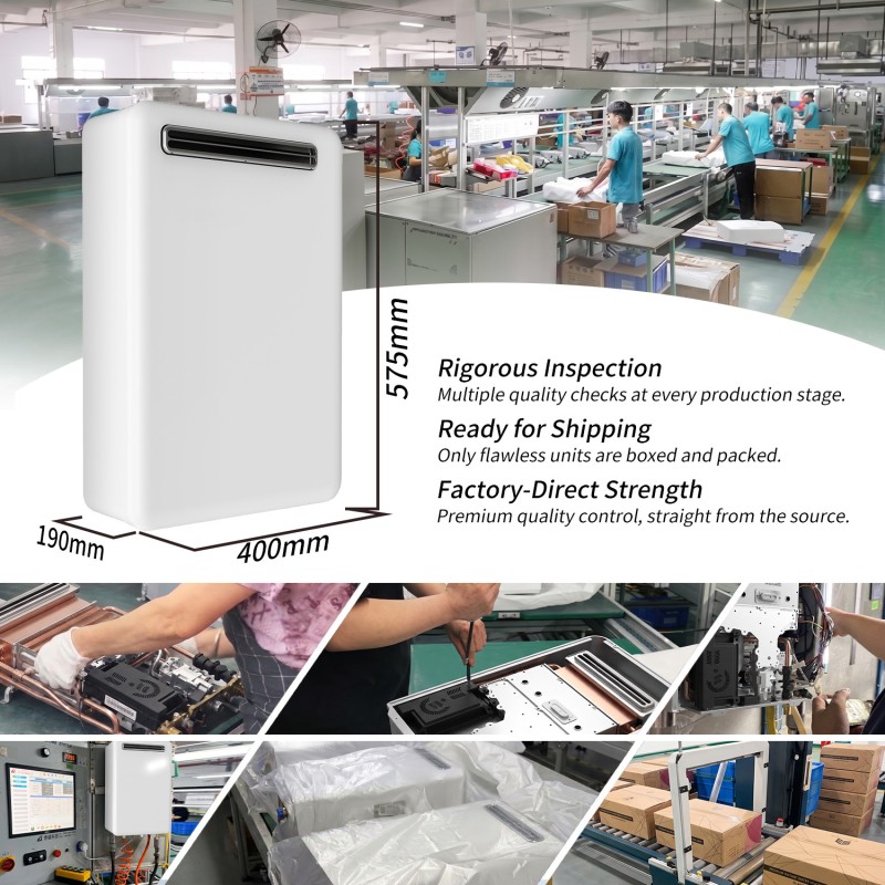 26L/min Flow Rate 48kW High Power IPX5 Storm-Rated Outdoor Gas Water Heater Tankless Instant Geyser for Luxury Villas