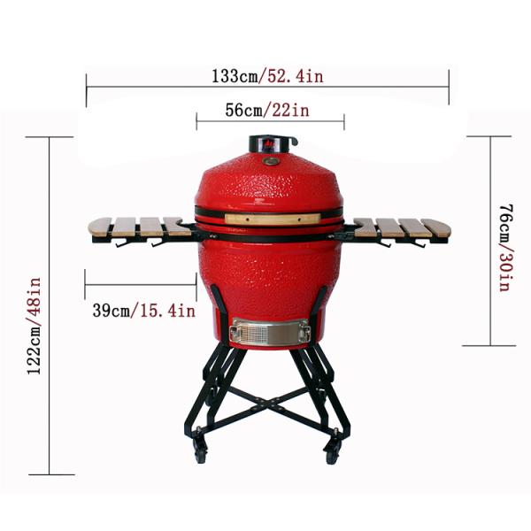 KIMSTONE the Most Popular of 22 Inch OUTDOOR  Kamado Kitchen Restaurant Charcoal Griller