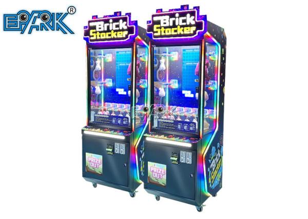 Coin Operated Brick Stacker Toy Claw Crane Pile Up Gift Vending Machine For Sale