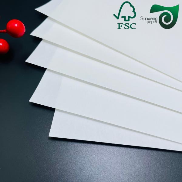 FSC Certified Virgin White Kraft Paper Rolls 24 35  150gsm 170gsm 190gsm  For Paper Bags