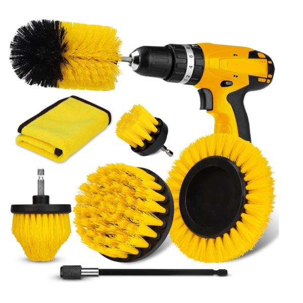 PP Drill Brush Attachment Set 7 Pieces For Cleaning