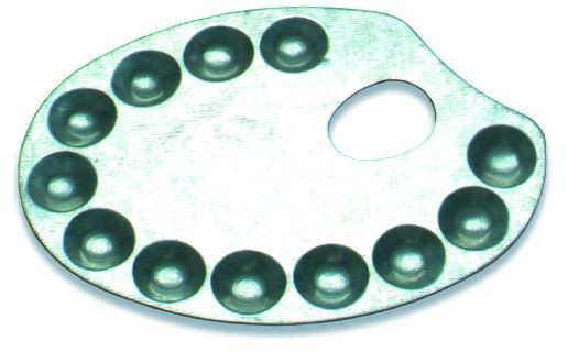 Экономическая палитра 12 Велльс краски белого металла, палитра акварели металла с смешивая областями