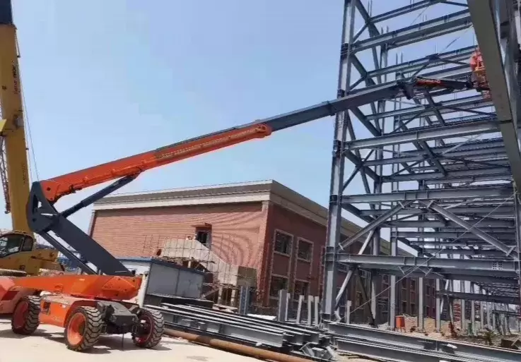 Self-Propelled Articulating Trailer Lift Boom Lift Aerial Working Lifting Platform with AC Power Diesel Power or Battery Power