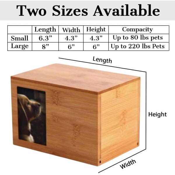 Wooden Pet Memorial Keepsake Urns for Dogs Ashes Small Animals Ashes Personalized