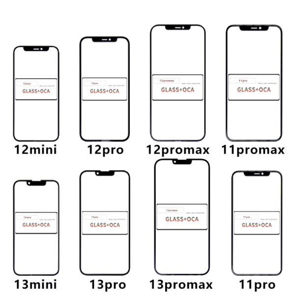 QC 100% tested Front Outer Glass 11pro Glass With OCA for iPhone Oca Glass