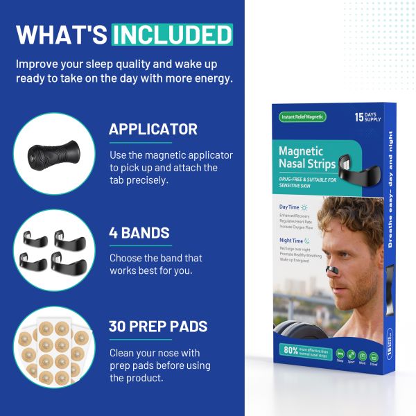 30 PCS OEM Performance Sweat Proof Magnetic Nasal Strips