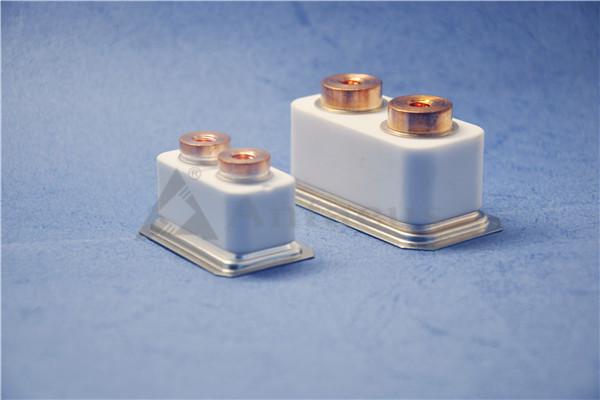 Componentes cerâmicos da alumina alta 90% cerâmico - contator soldado metal